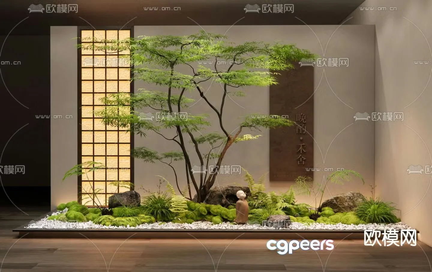 New Chinese style landscaping 3D model
