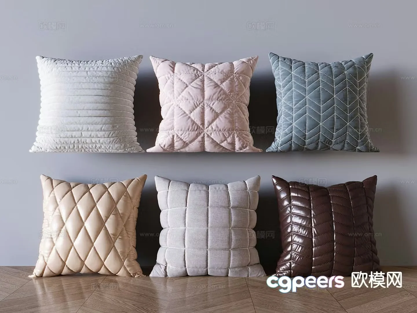 Modern sofa pillow soft bag back pillow 3d model