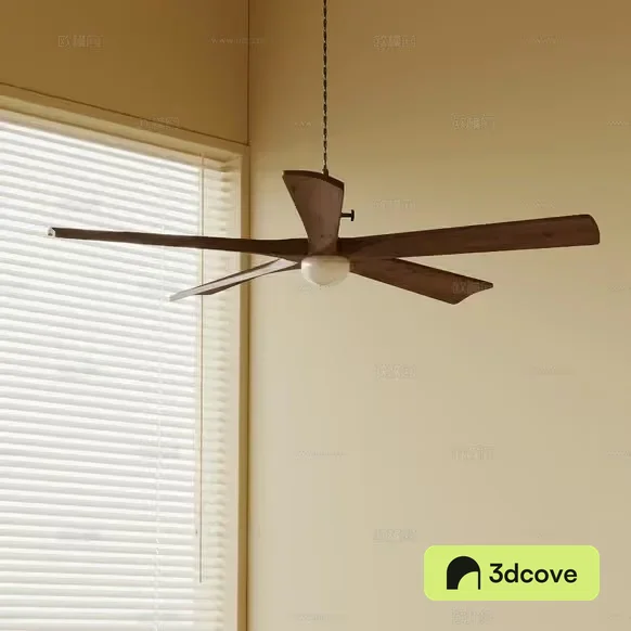 A Ceiling Fan With A Light Fixture