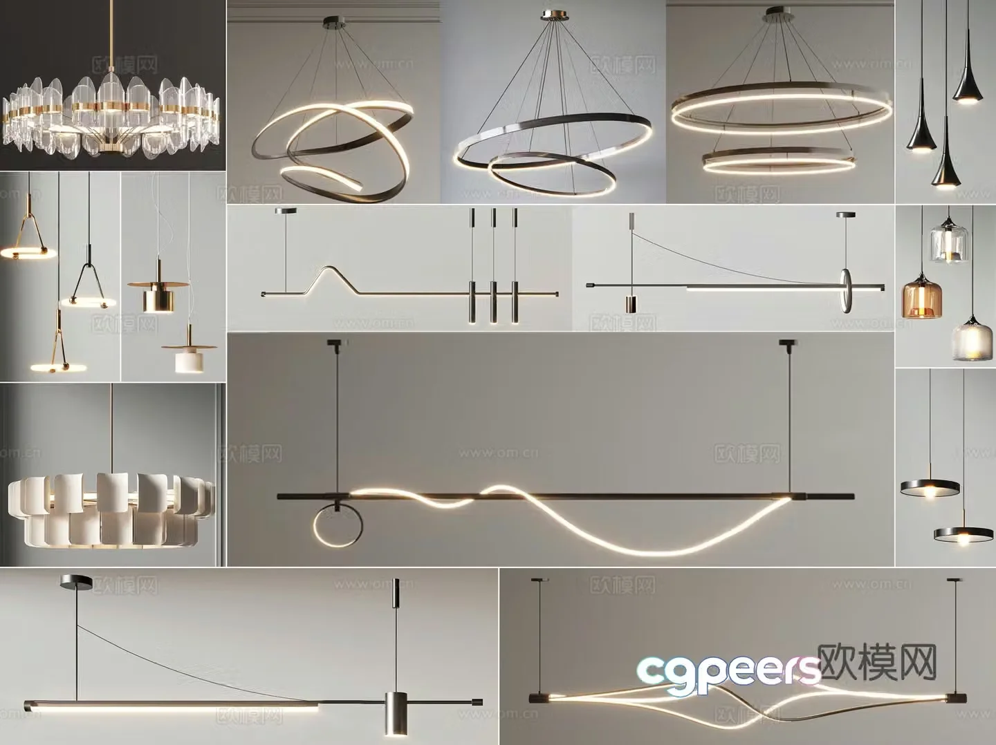 Modern Chandelier Decorative Light Art Lamp 3D Model