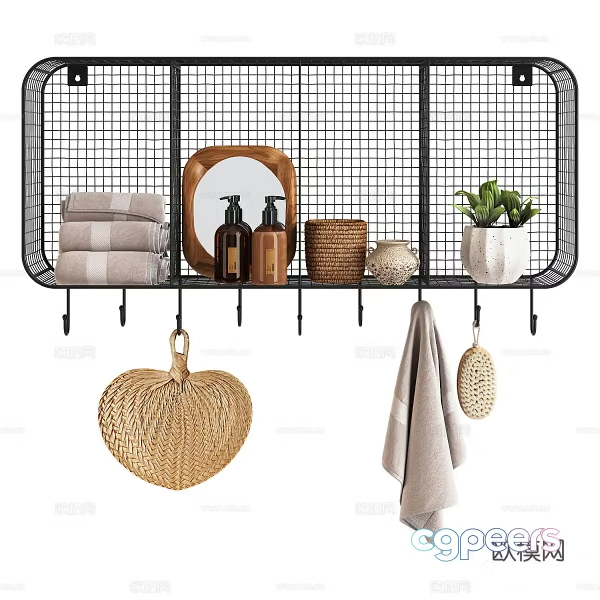 New Chinese hook palm fan 3D model