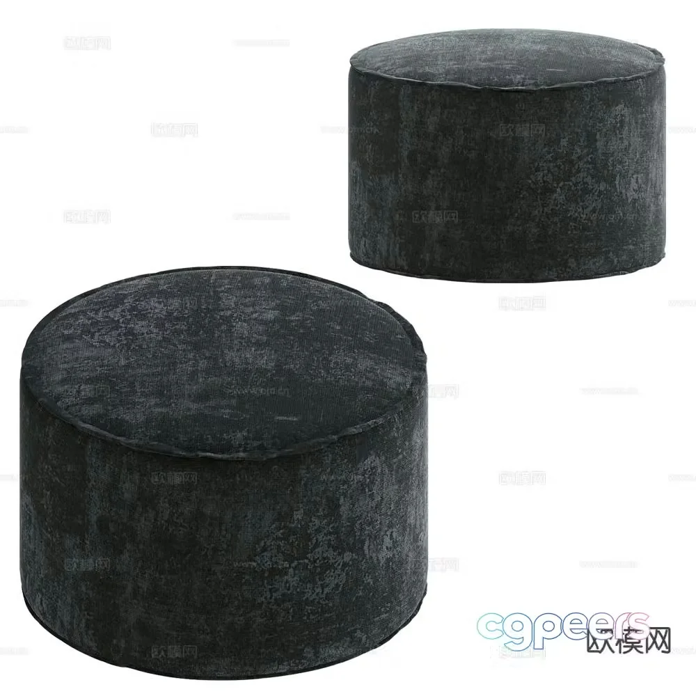 Gervasoni stool round stool sofa stool 3d model
