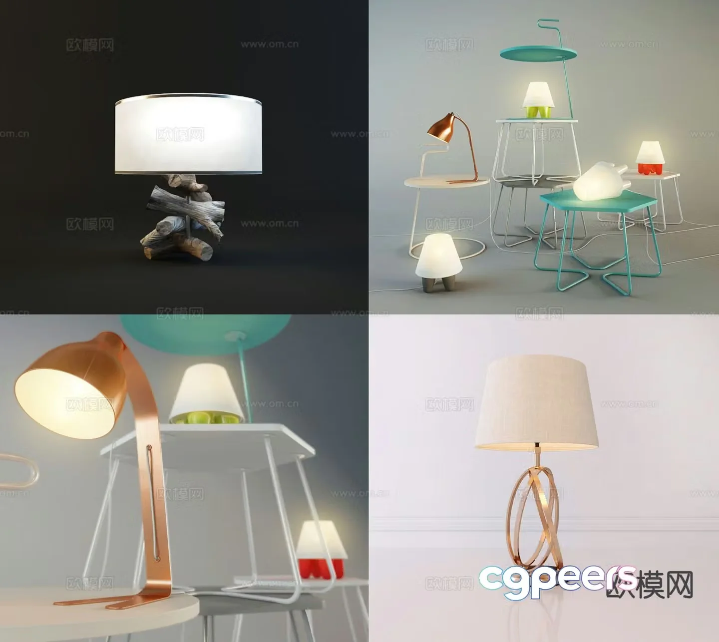 Nordic table lamp 3d model