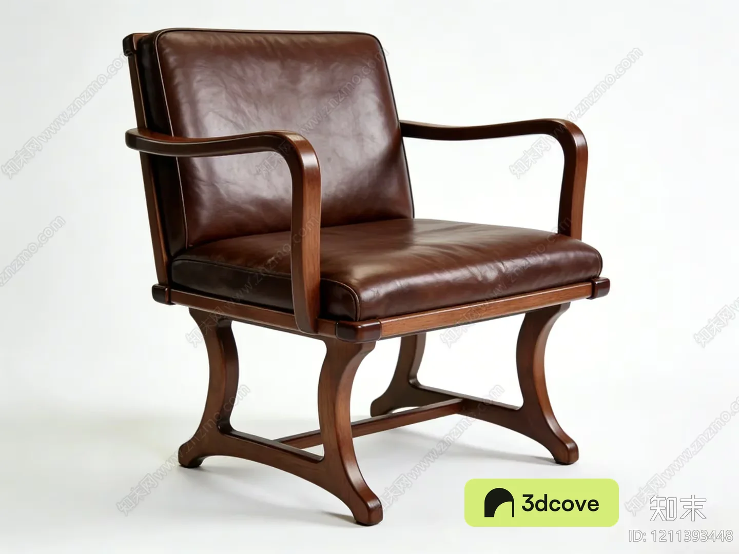 Wooden Chair With Leather Seat