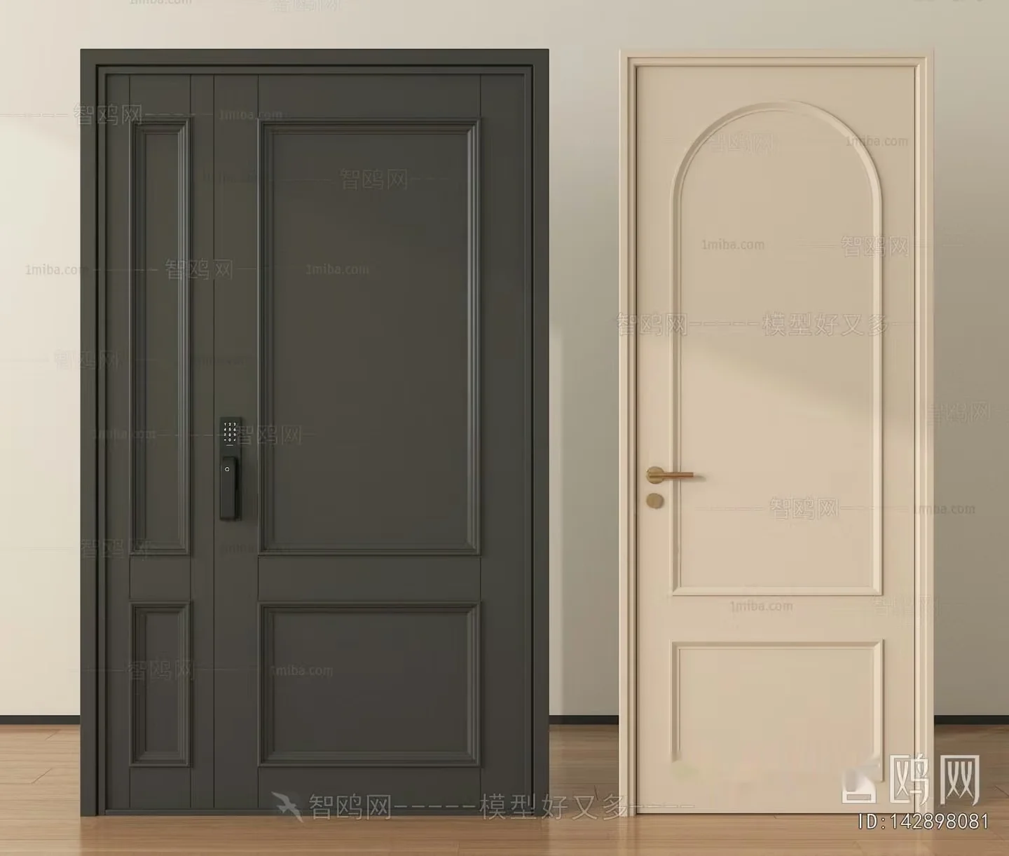 Two Doors 3D Model – 18678 – VRAY Render