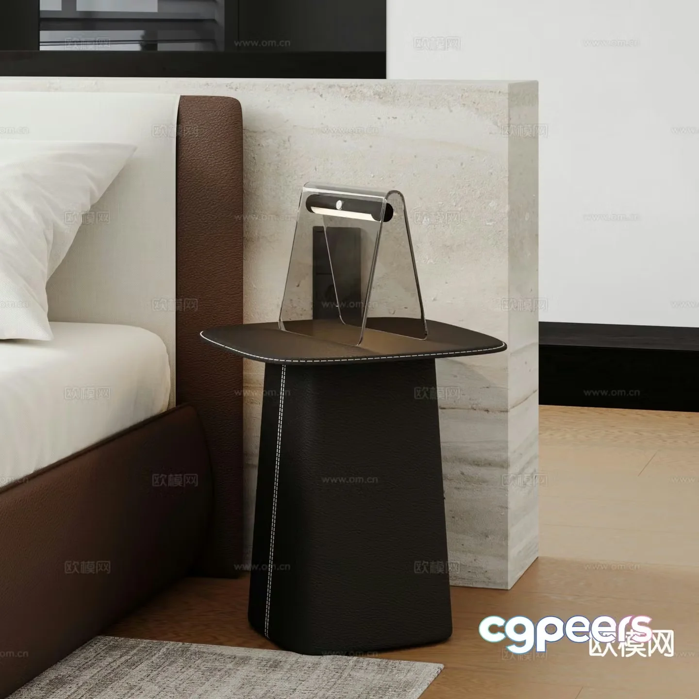 Italian bedside table 3d model