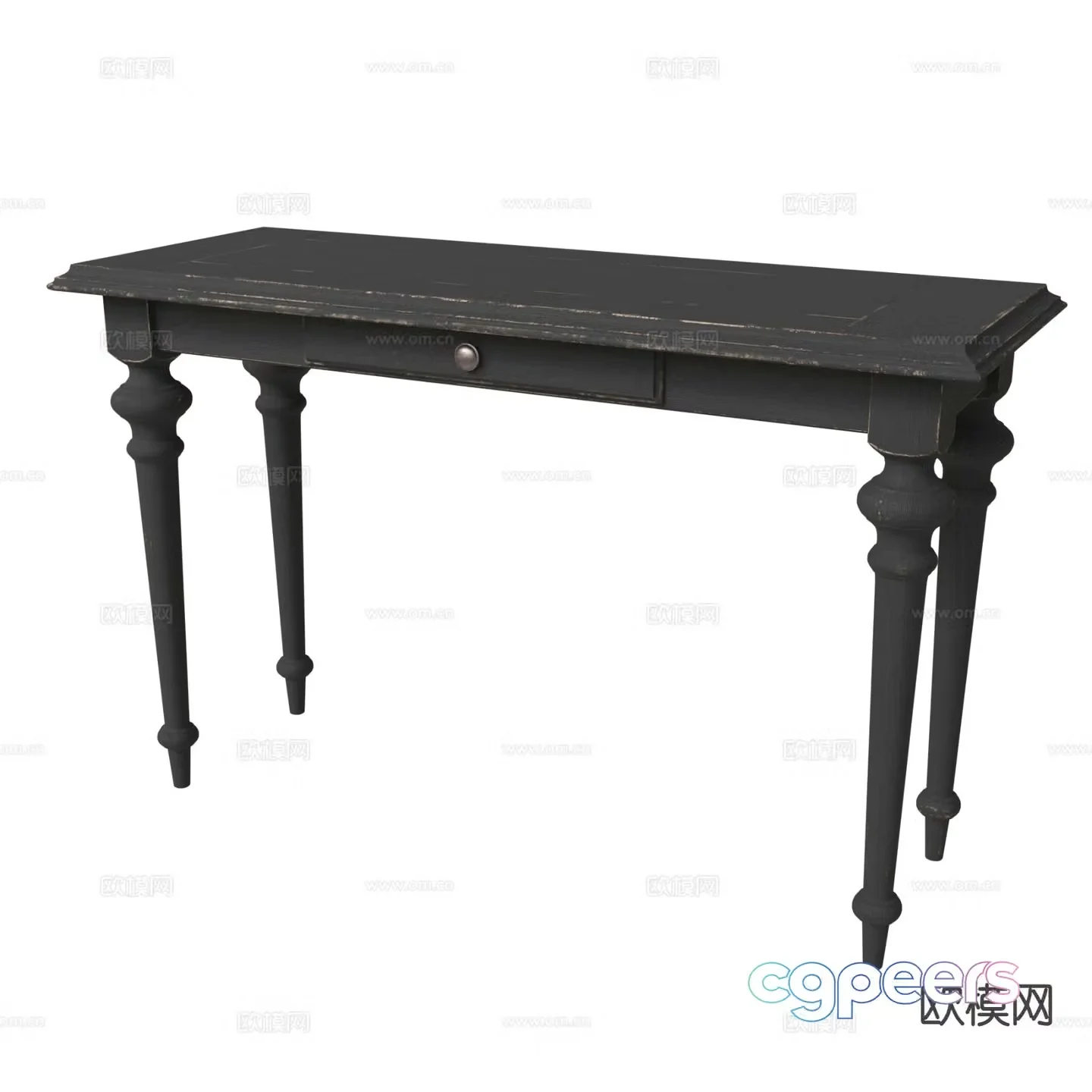 3d model of french style viewing platform