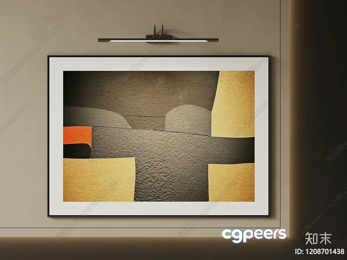 Modern Abstract Art Piece 3D Model – 6561 – VRAY Render