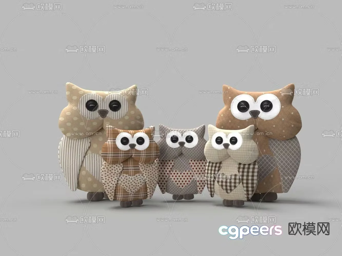 owl doll ragdoll toy 3d model