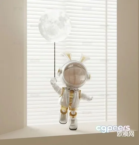 A Toy Astronaut Figurine 3D Model – 5685 – VRAY Render