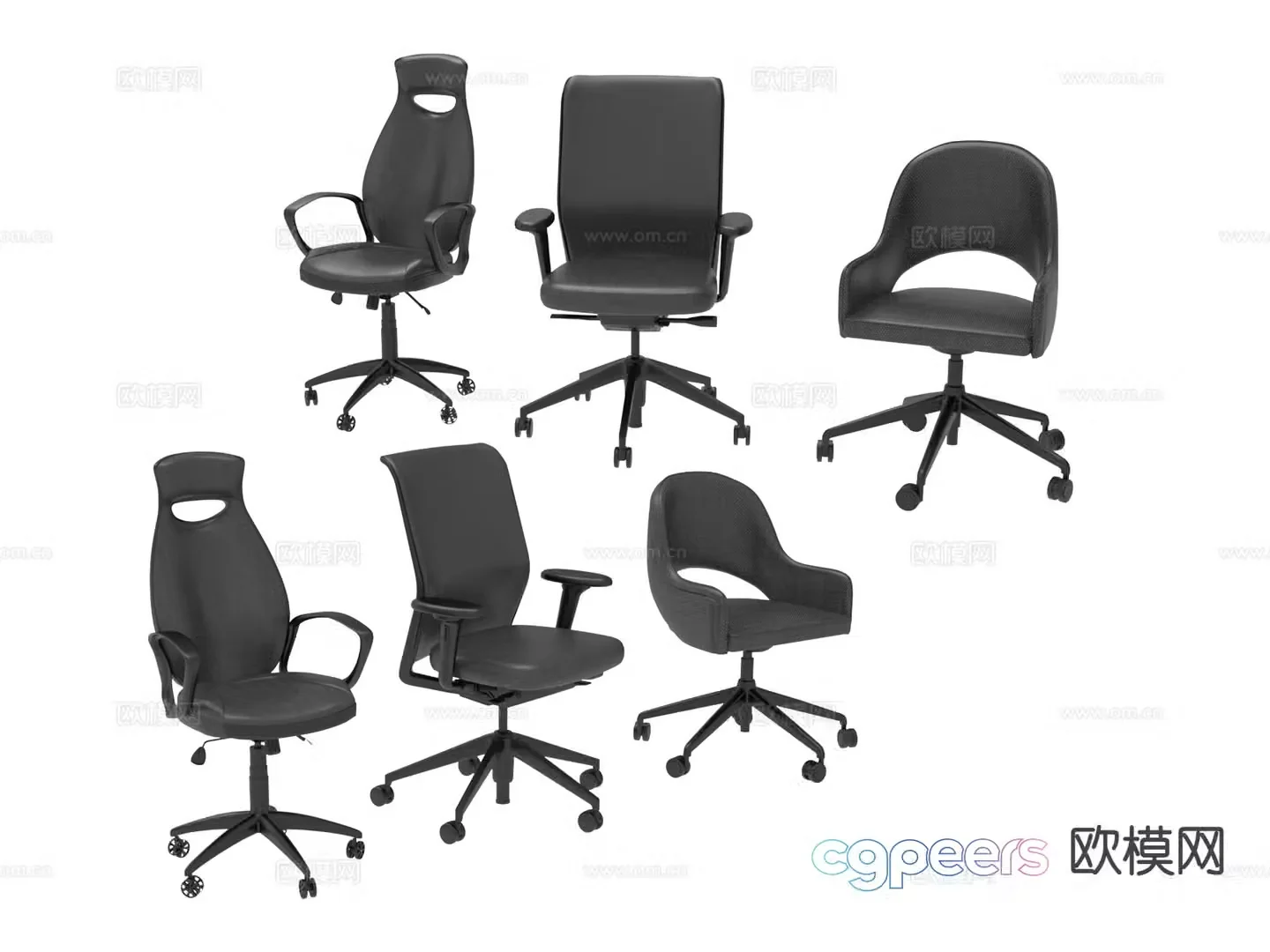 Office chair shift chair staff chair 3d model