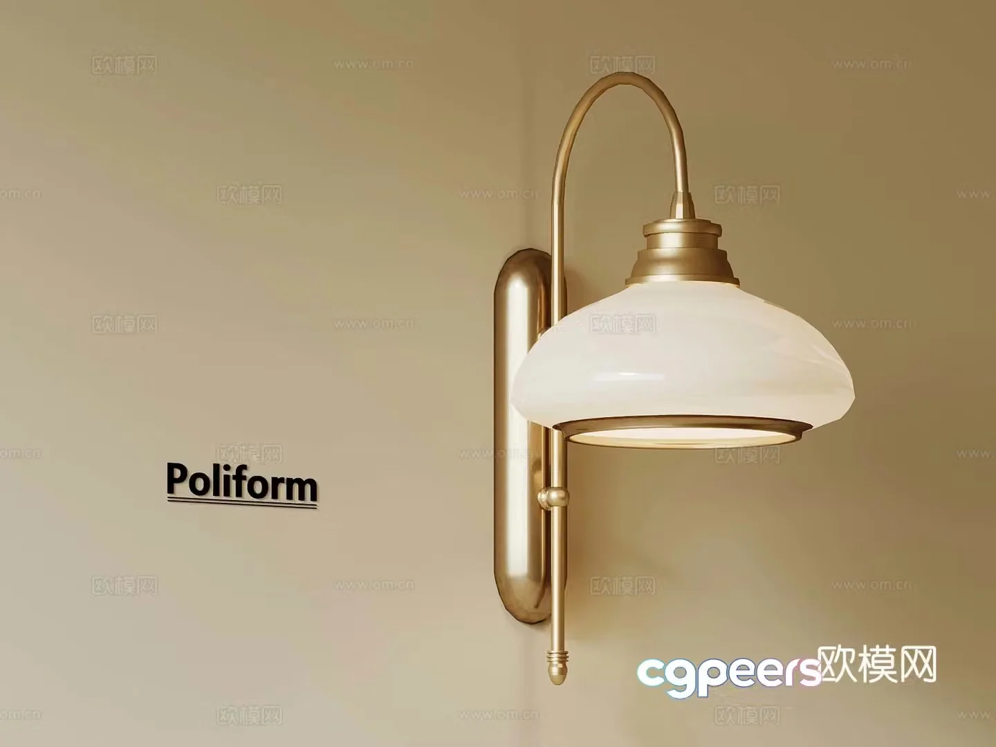 02 French retro style wall light 3d model