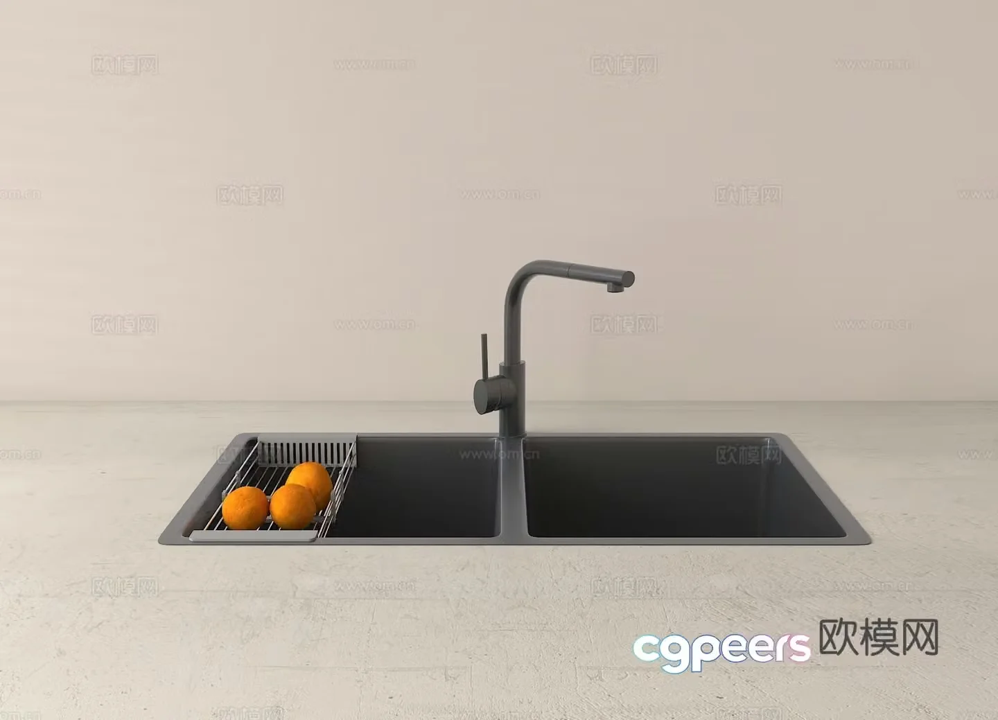 Sink vegetable wash basin dishwasher 3D model
