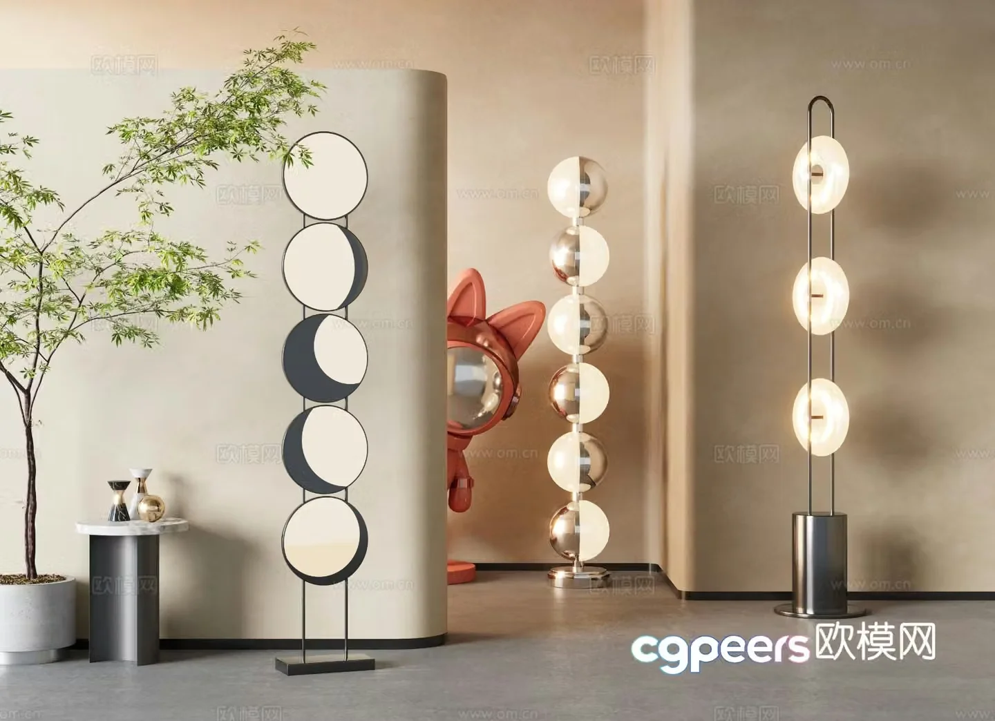 Creative floor lamp 3d model