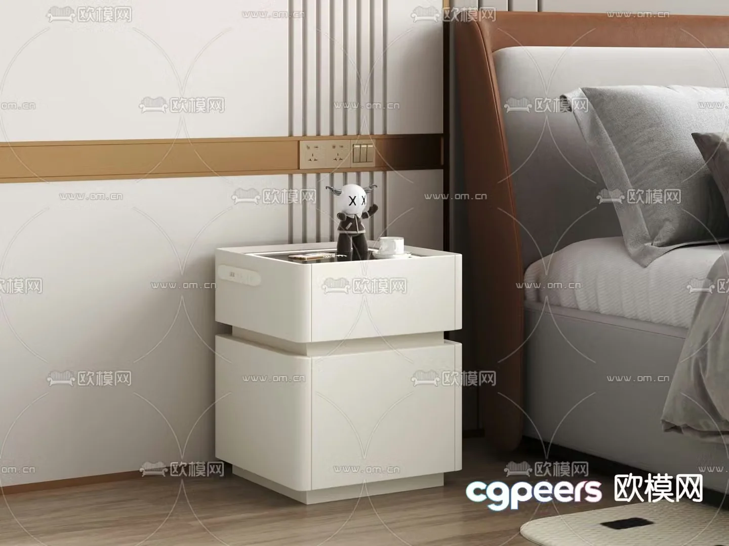 Modern bedside table 3d model