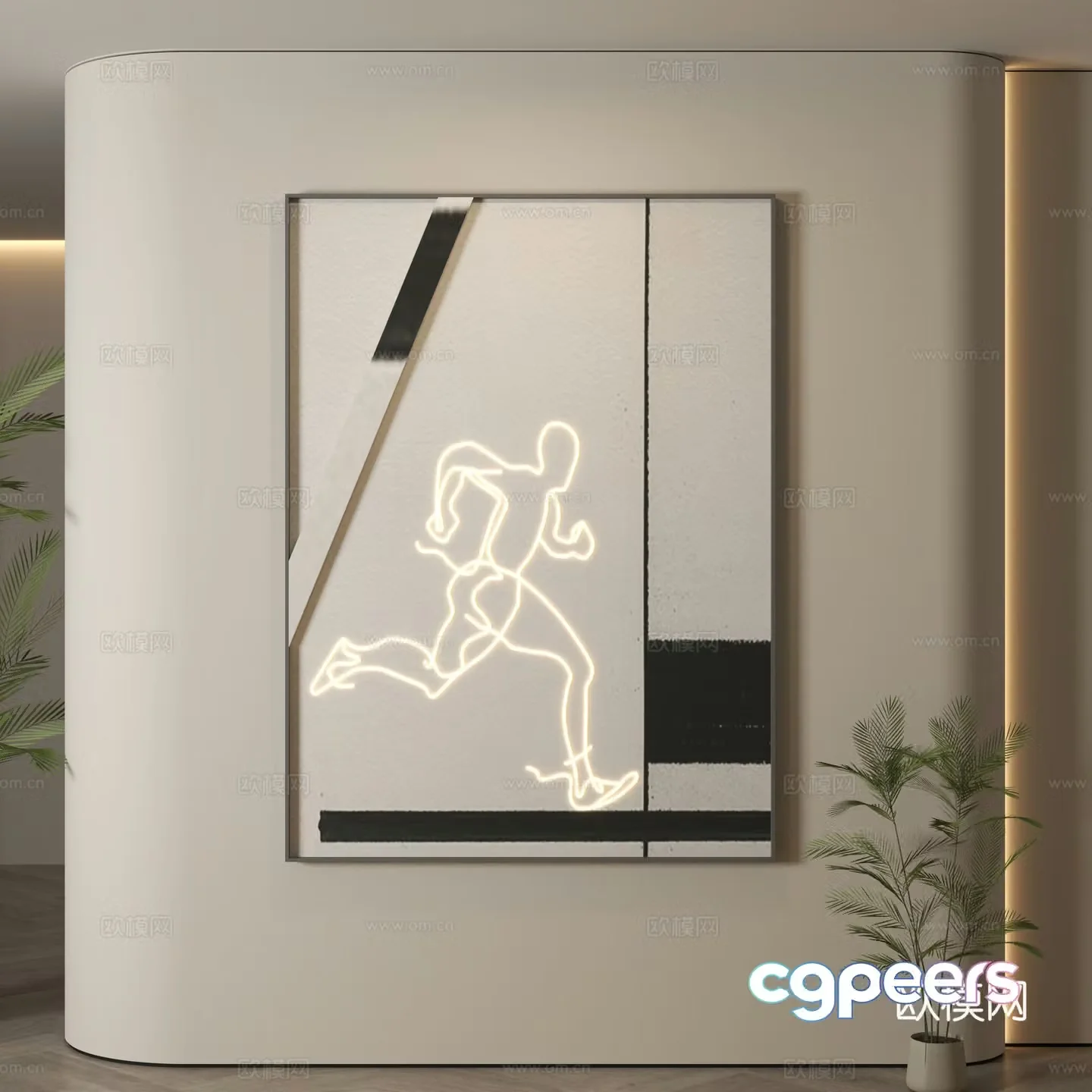 Modern decorative paintings Decorative paintings Modern hanging paintings Hanging paintings Simple hanging paintings 3D model