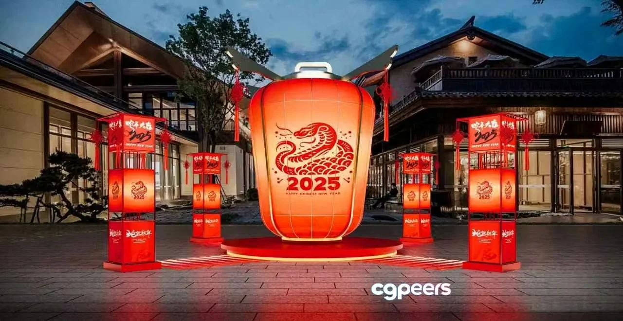 Chinese New Year Decorations 3D Model – 4591 – VRAY Render