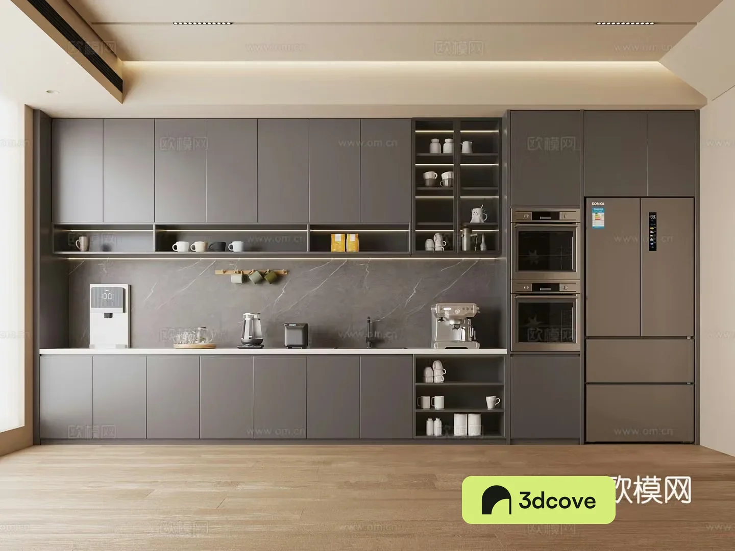 Tea room Modern tea room Refrigerator Electrical appliances