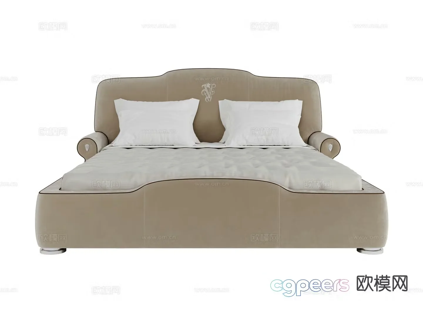 visionnaire double bed 3d model