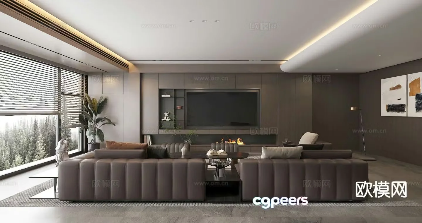 Modern living room 3d model
