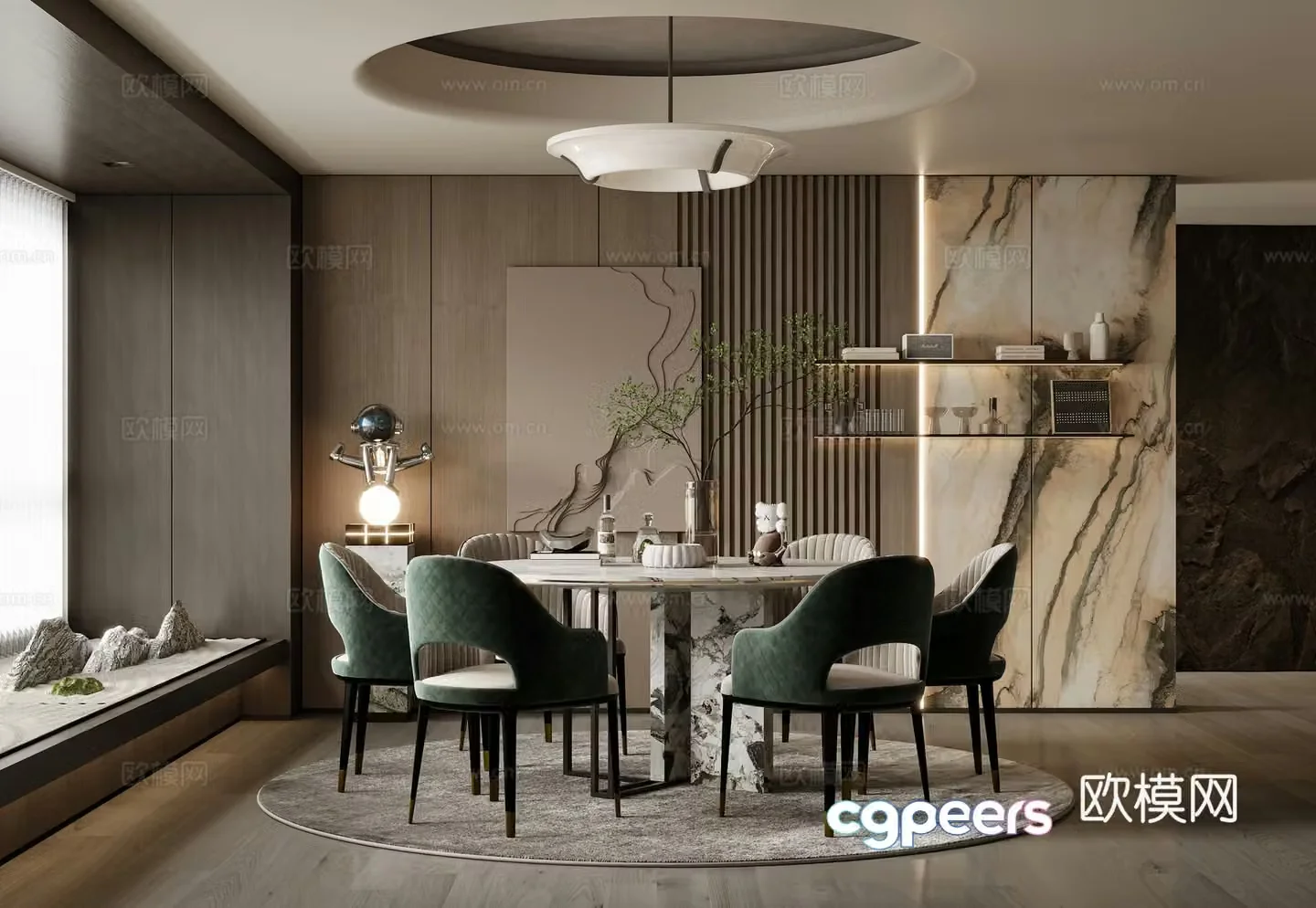 Modern restaurant 3d model