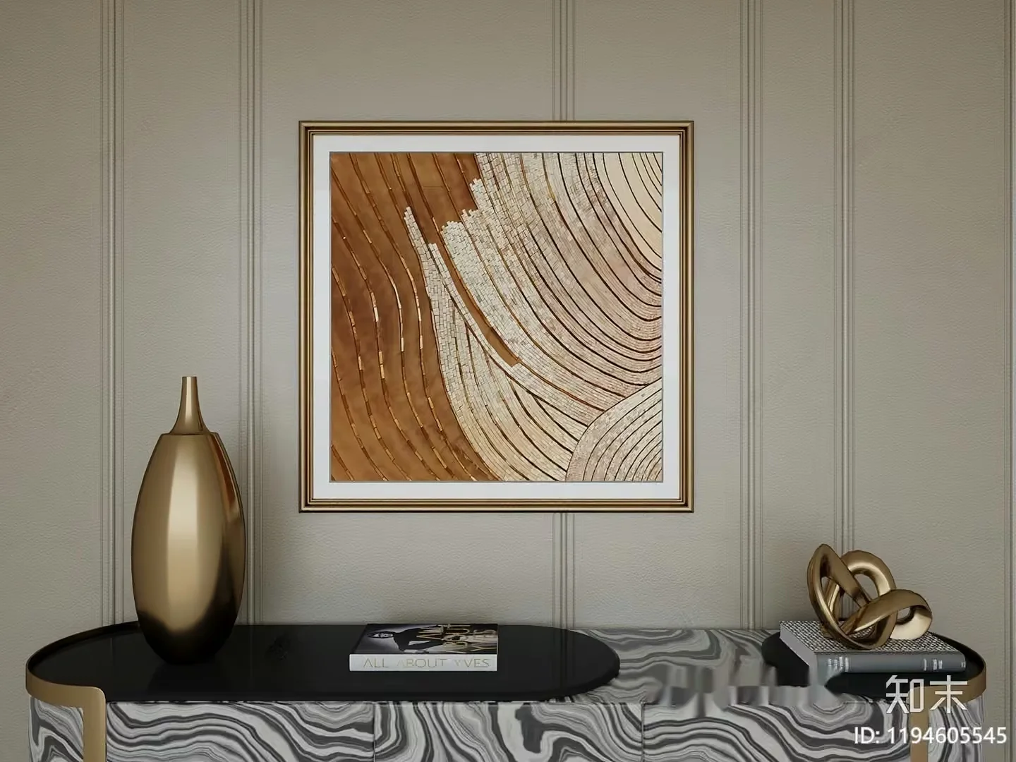 Modern Art Piece 3D Model – 9930 – CORONA Render
