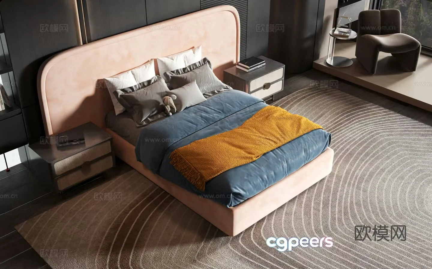 Modern style product bed 3d model