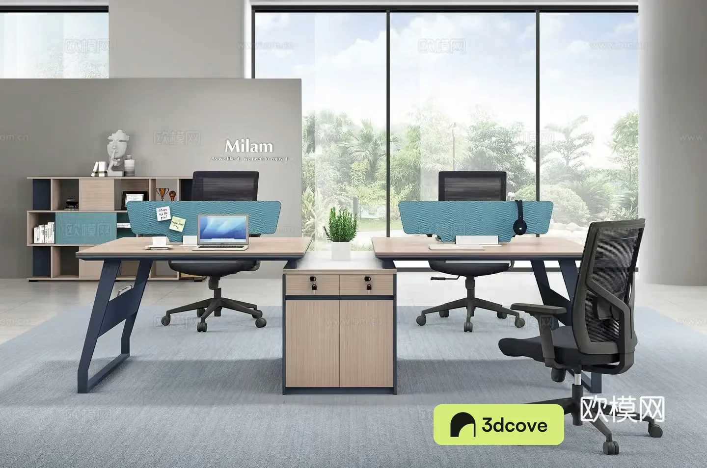 Working equipment office space office area staff desk and chair