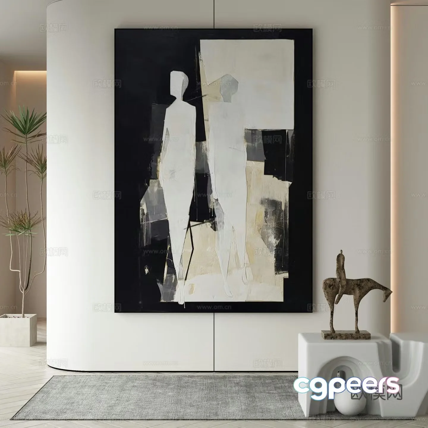Modern decorative painting 3d model