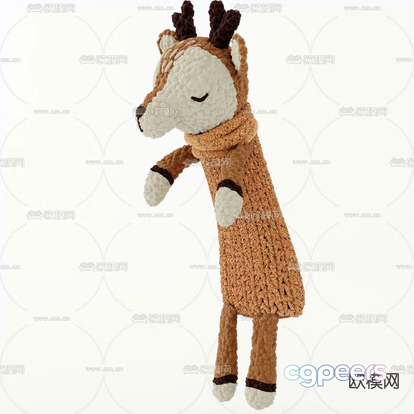 Plush toy doll ragdoll 3d model