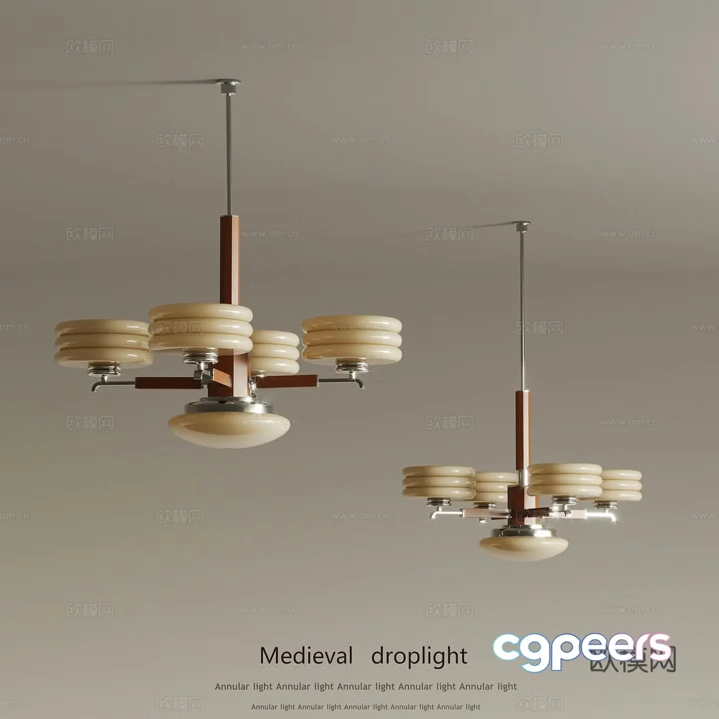 3D model of medieval style chandelier