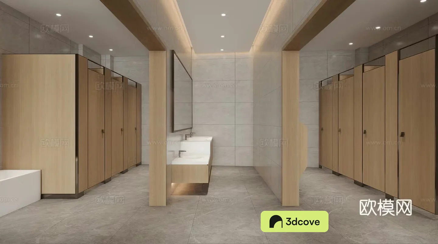 Modern public bathroom