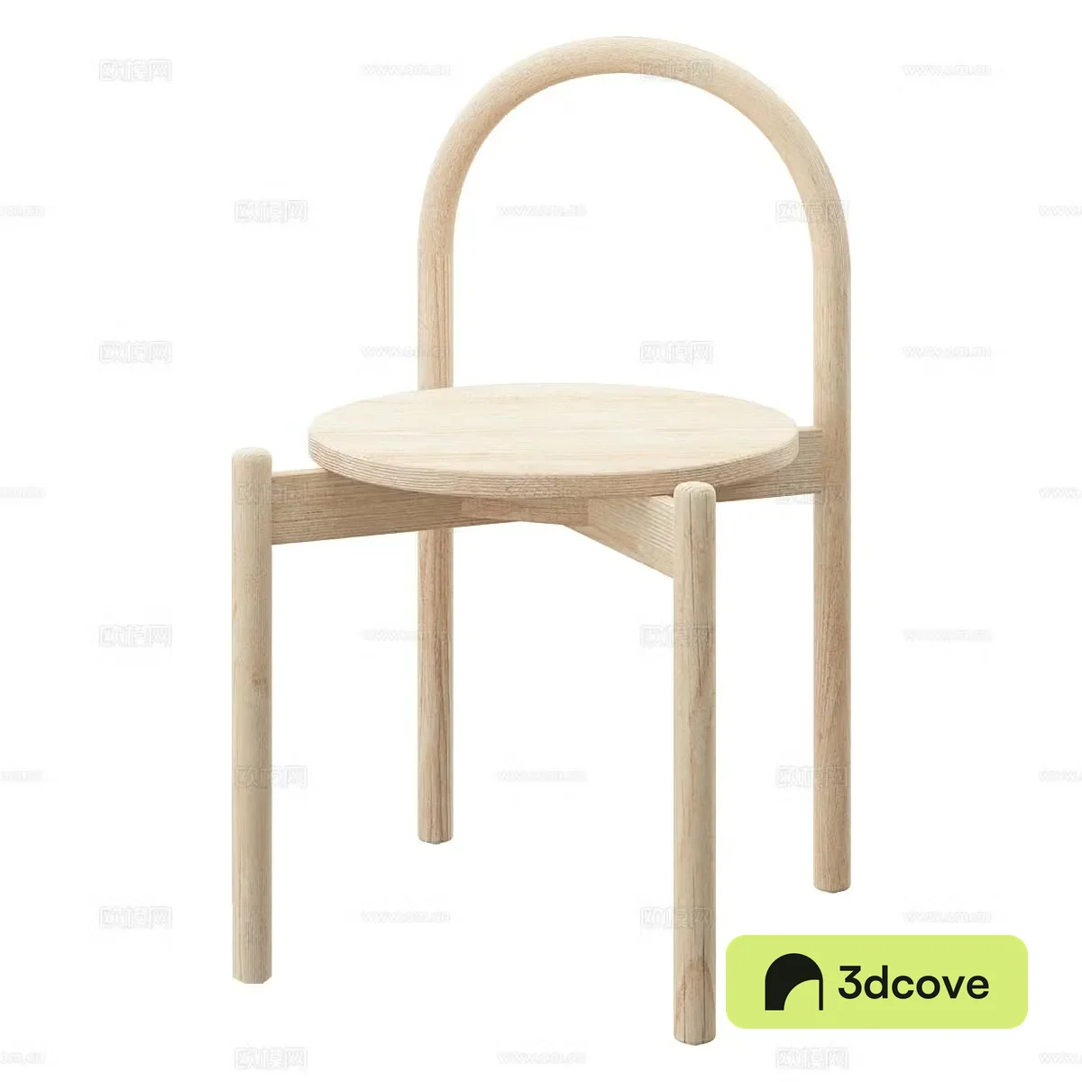 Nordic single chair wooden chair dining chair