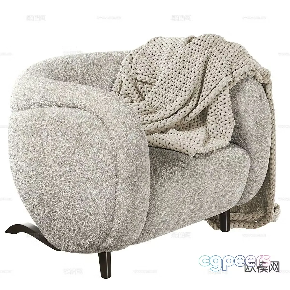 Modern single sofa 3d model