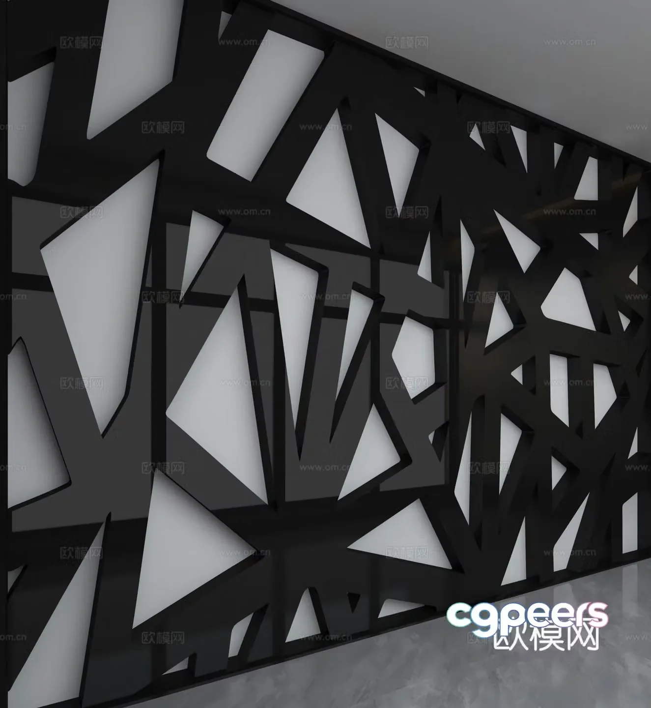 Modern background wall 3d model