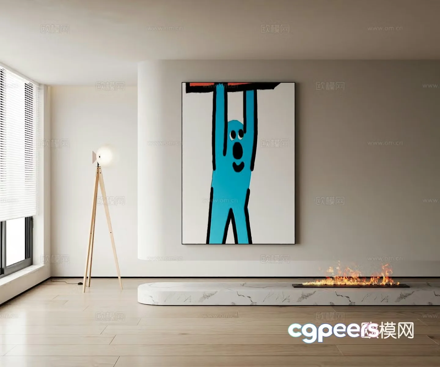 Modern decorative painting 3d model