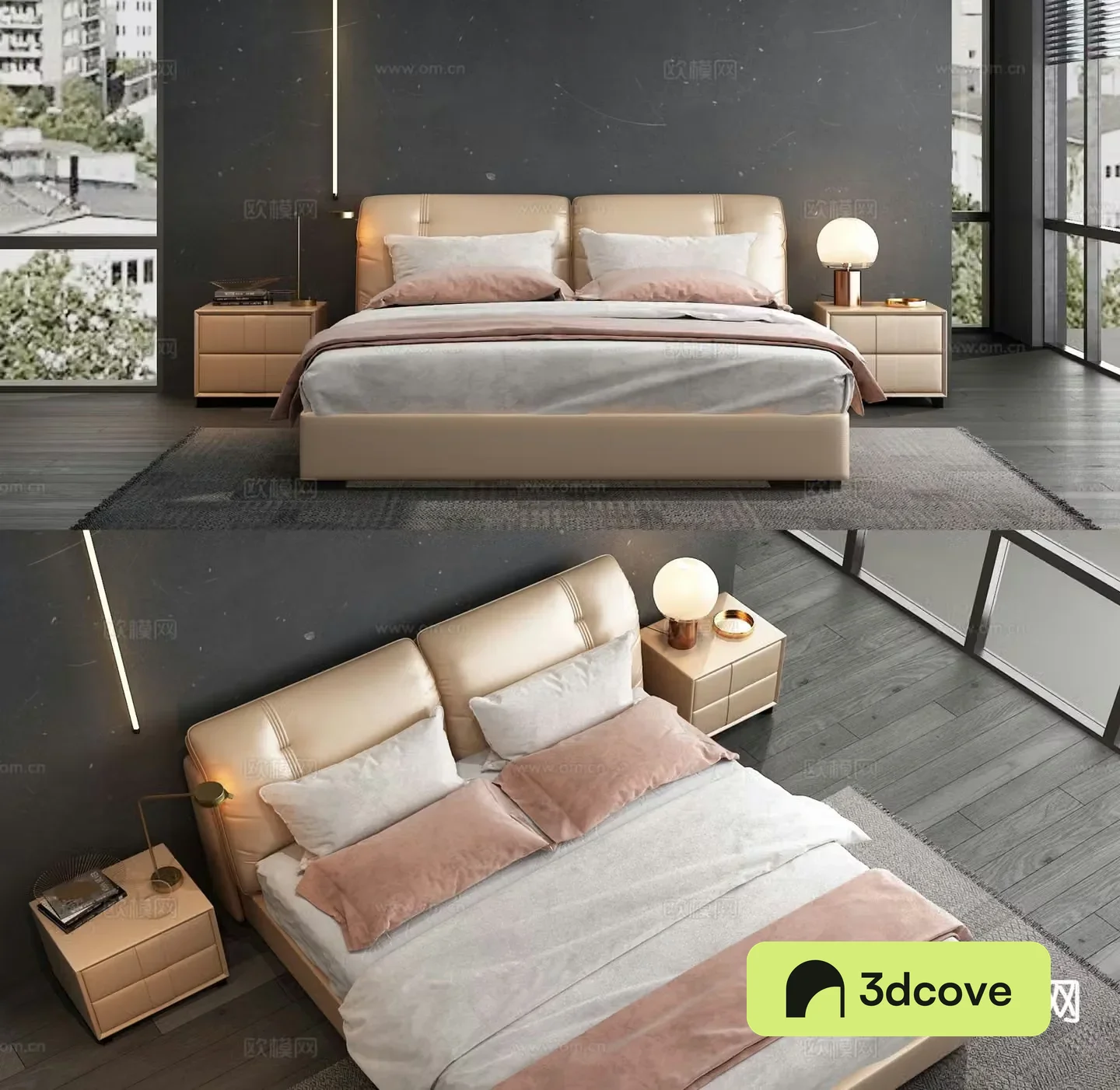 Modern double bed