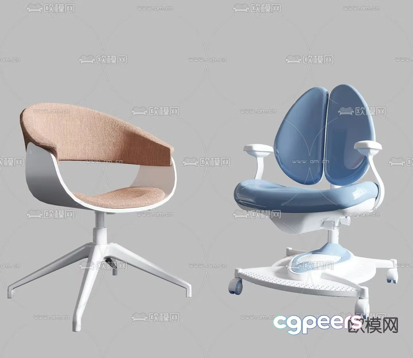 Modern children’s chair learning chair 3d model