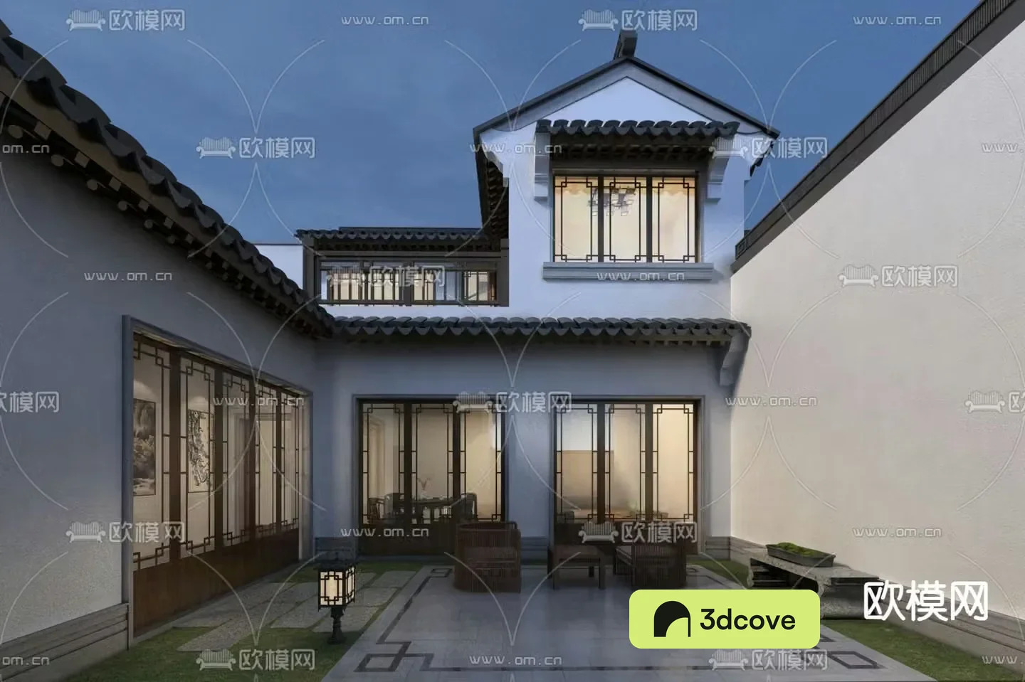 Chinese villa courtyard