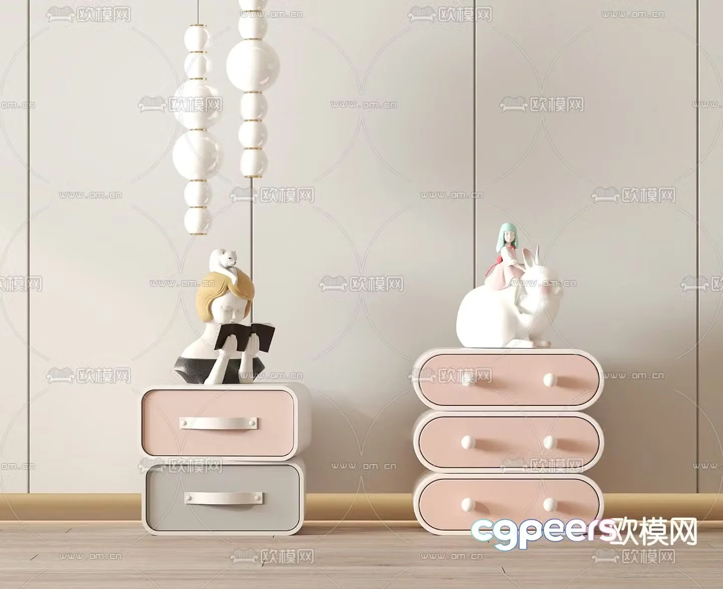 Children’s bedside table 3d model