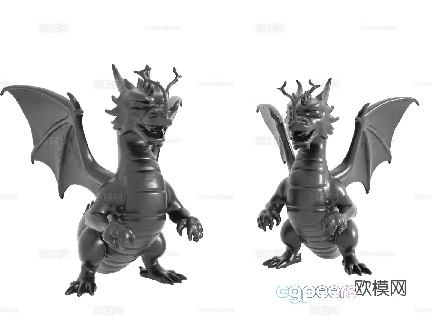 Modern sculpture ornaments Dragon dragon sculpture stone sculpture 3d model