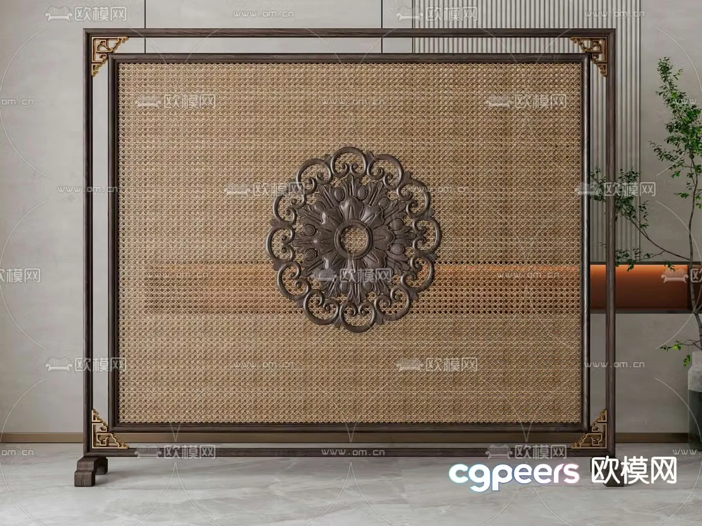 New Chinese screen 3D model