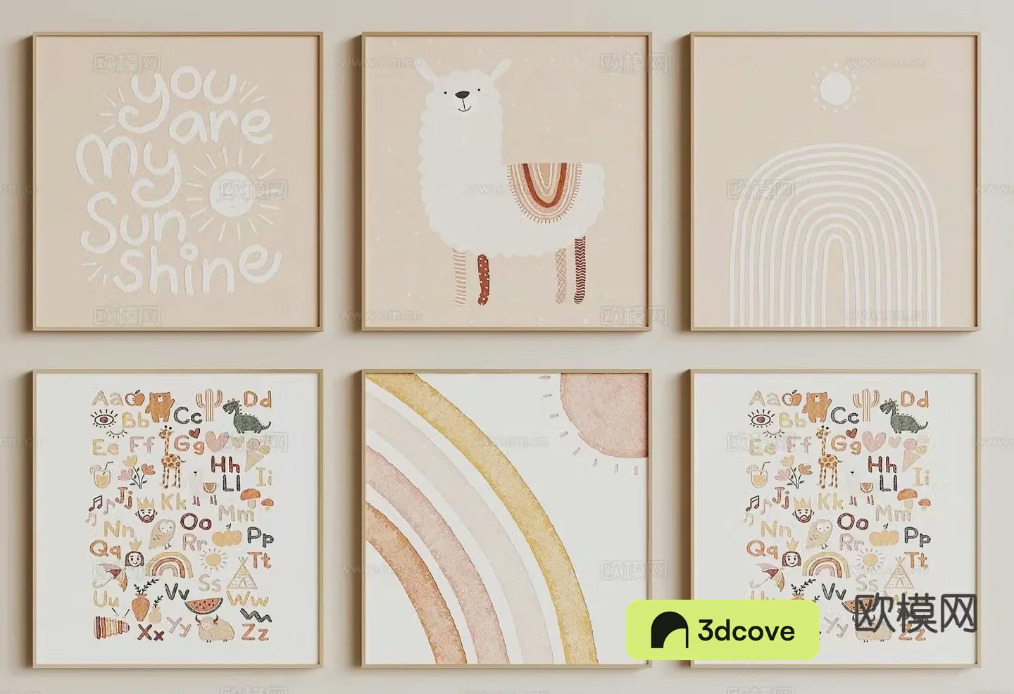 Nordic children’s hanging painting small fresh decorative painting