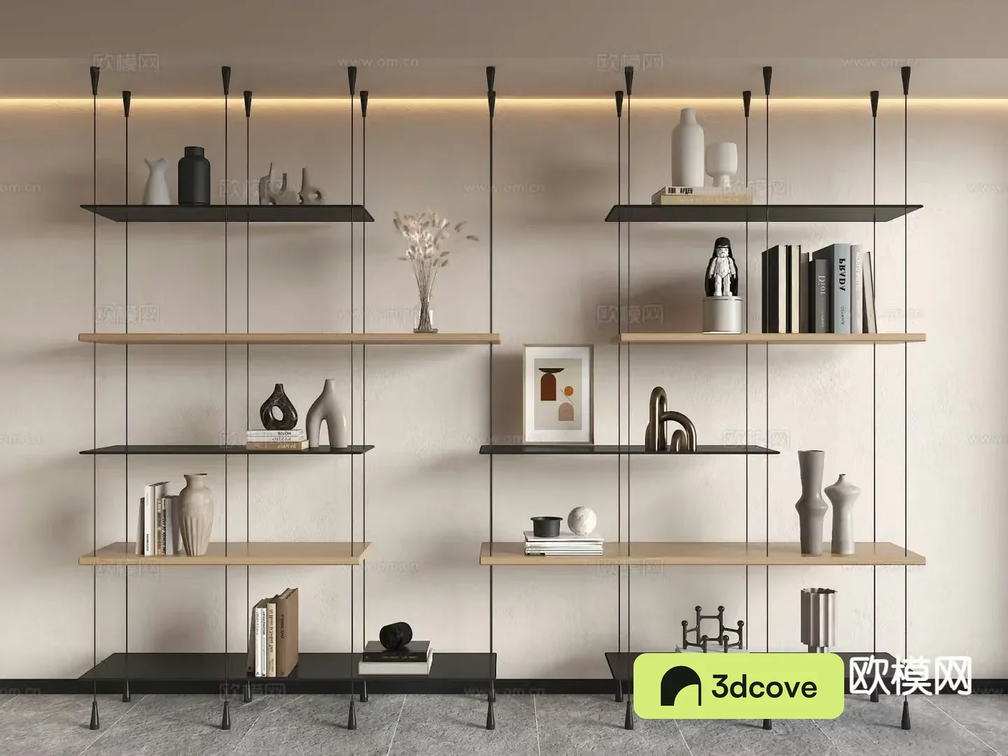 Modern bookshelf storage rack