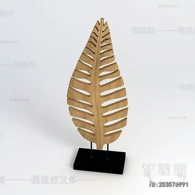 A Decorative Leaf Sculpture 3D Model – 5738 – VRAY Render