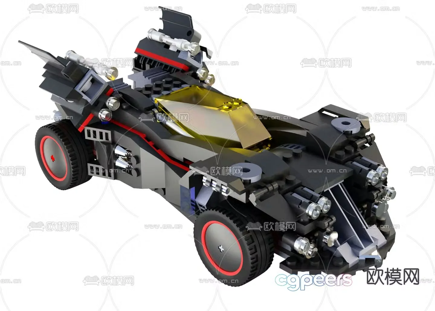 Modern toy car racing 3d model
