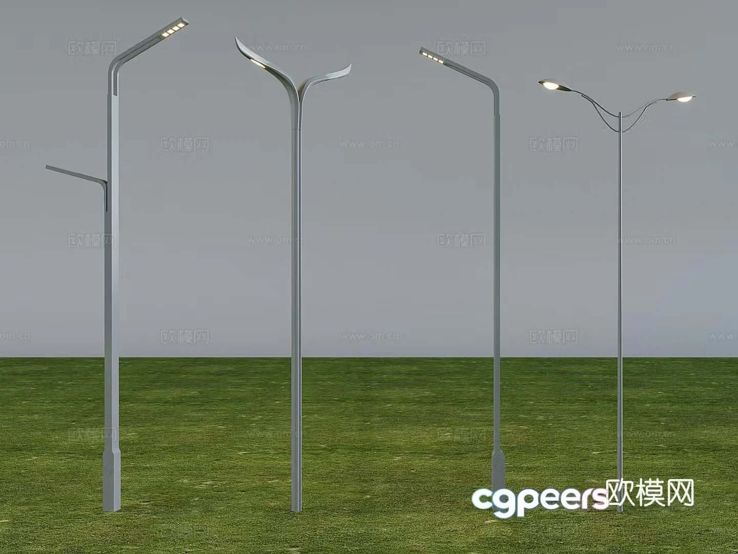 Outdoor lights high pole street lights landscape street lights pole lamp post 3D model