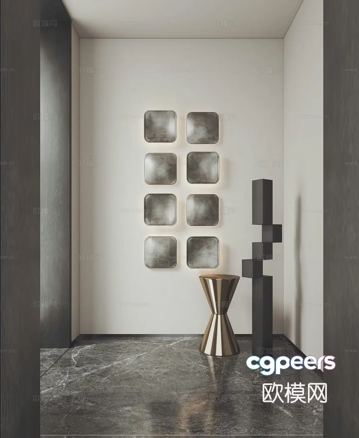 Modern minimalist wall decoration pendant 3D model