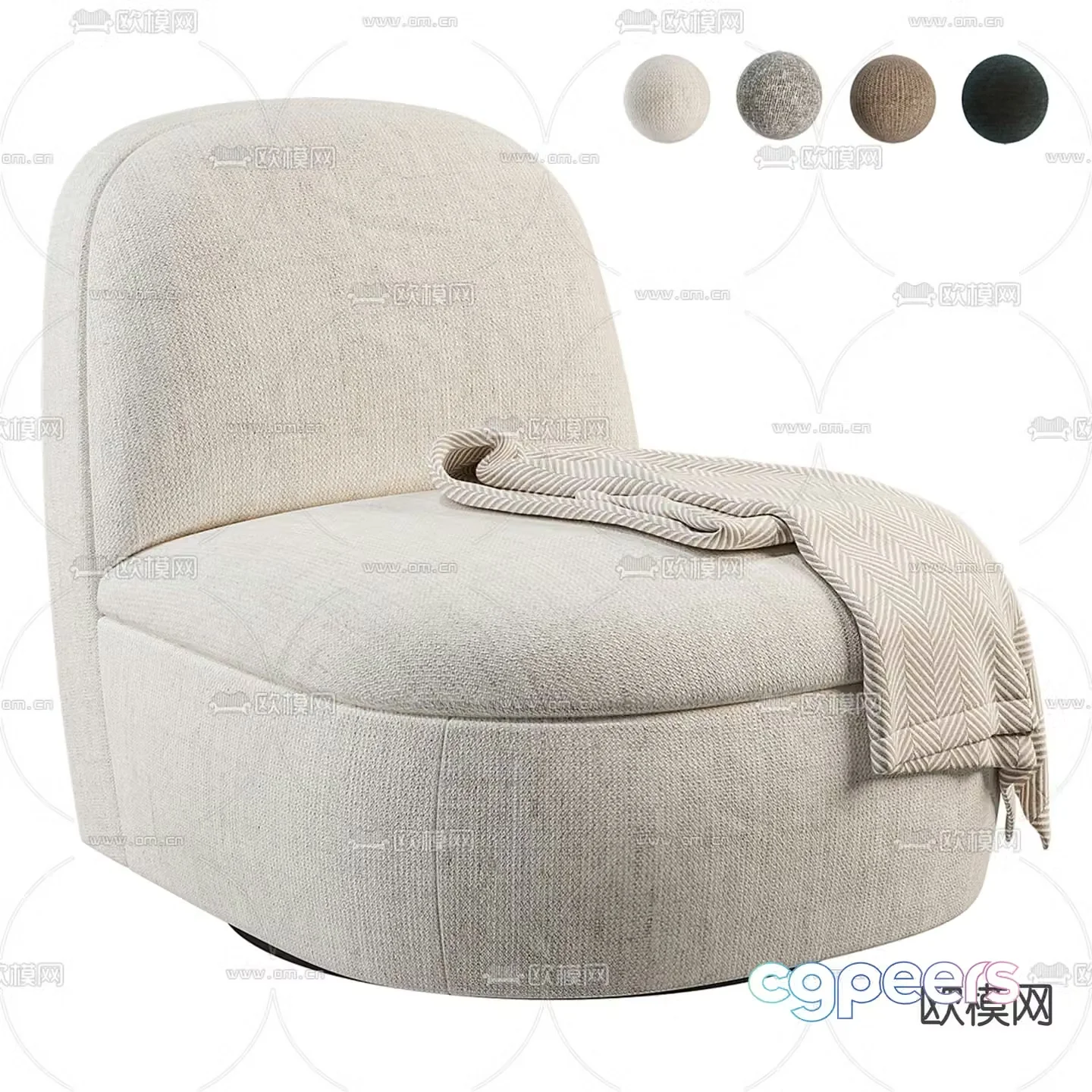 Single sofa 3d model
