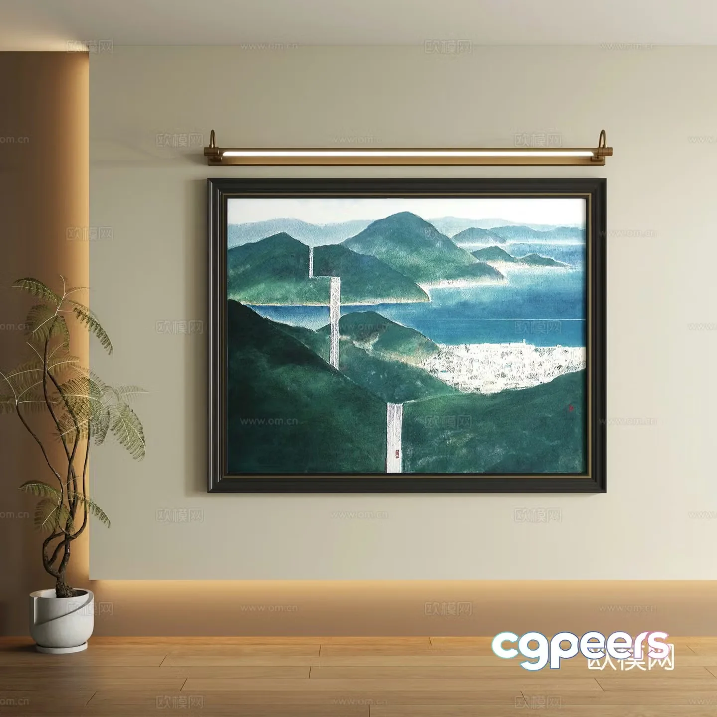 Modern decorative painting 3d model